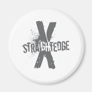 Straight Edge X dark grey Magnet