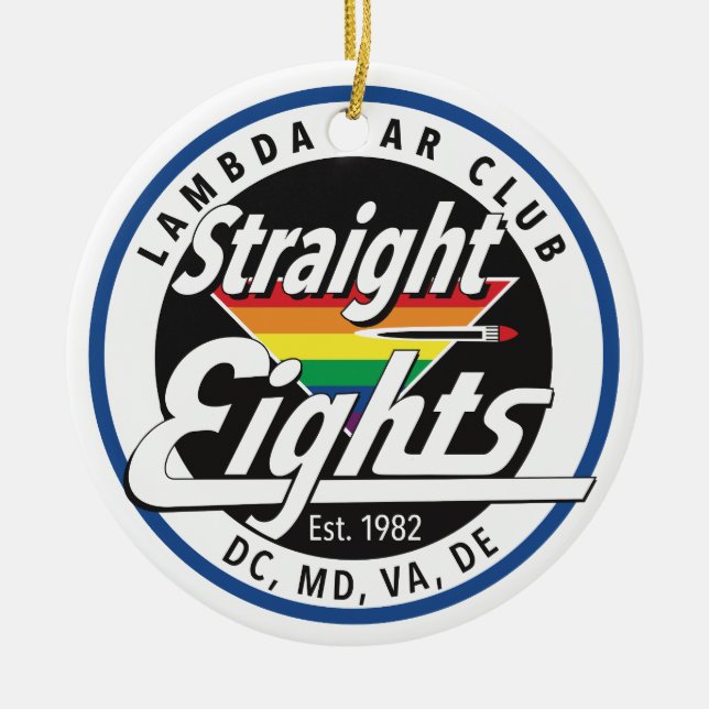 Straight Eights/LCCI Holiday Ornament (Front)