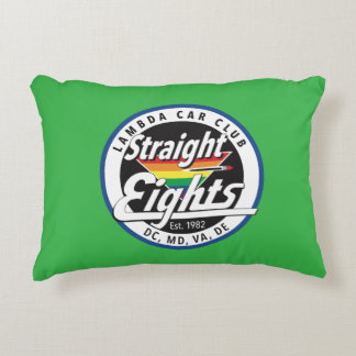 Straight Eights/LCCI Throw Pillow (Green)