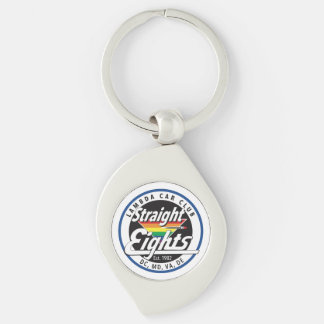 Straight Eights Swirl Keychain