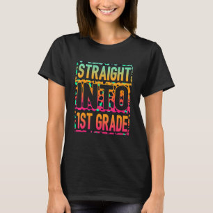 Straight Into 1st Grade Tie Dye Back To School Leo T-Shirt
