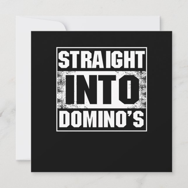 Straight Into Dominoes Tiles Puzzler Game Gift Invitation (Front)