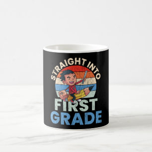 Straight Into First Grade Back To School Kids Gift Coffee Mug