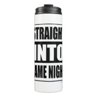 Straight Into Game Night Fun Slogan Logo