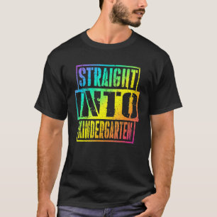 Straight Into Kindergarten Team Level Teacher Back T-Shirt