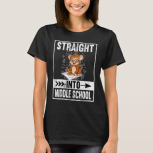 Straight Into Middle School Elementary Graduation T-Shirt
