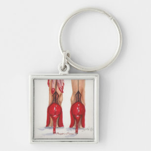 "Straight-n-Narrow!" Square Keychain