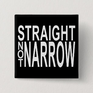 straight not narrow 15 cm square badge