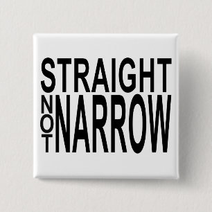 straight not narrow 15 cm square badge