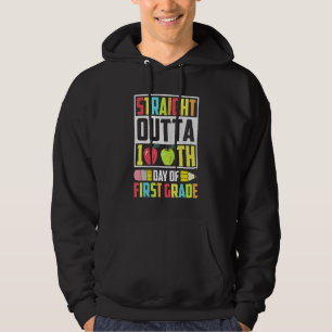 Straight Outta 100 Days Of First Grade Hoodie