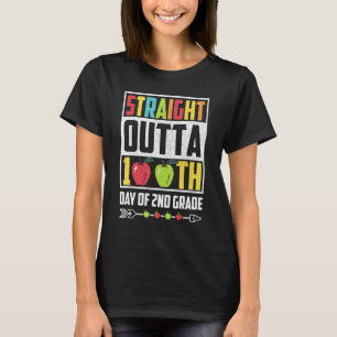 Straight Outta 100 Days Of Second Grade Boys Girls T-Shirt