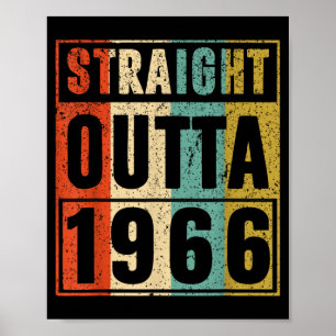 Straight Outta 1966 Classic Birth of Birthday 1966 Poster