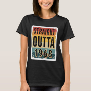 Straight Outta 1968 Birthday Mens Womens Distresse T-Shirt