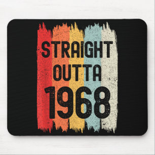 Straight Outta 1968 Funny Retro Birthday Awesome S Mouse Pad