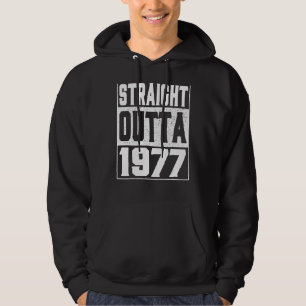 Straight Outta 1977 45th Birthday Men & Women Vin Hoodie