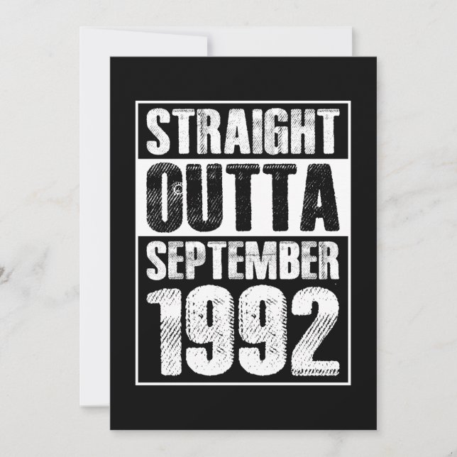 Straight Outta 1992 29th Birthday Invitation (Front)