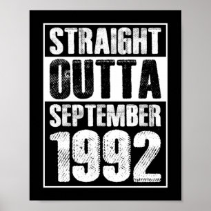 Straight Outta 1992 29th Birthday Poster