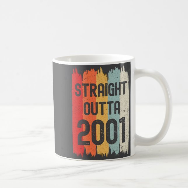 Straight Outta 2001 Funny Retro Birthday Awesome S Coffee Mug (Right)