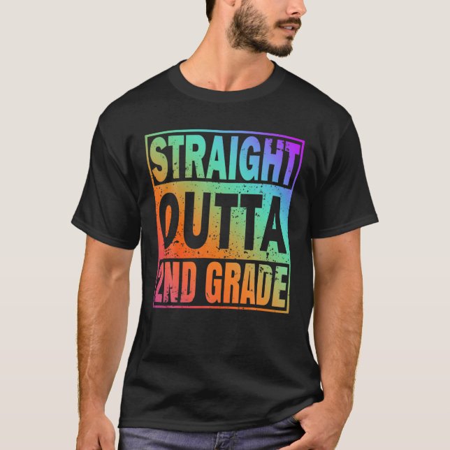Straight Outta 2Nd Grade 2Nd Grade Great Graduatio T-Shirt (Front)