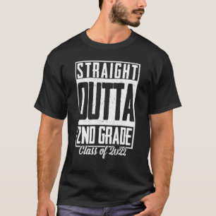 Straight Outta 2nd Grade Class Of 2022 Graduation T-Shirt