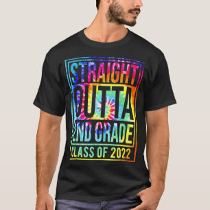Straight Outta 2nd Grade Class of 2022 School Grad T-Shirt