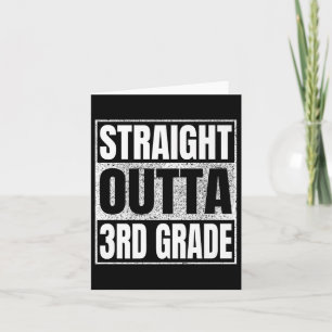 Straight Outta 3rd Grade Cl 2025 Graduation Third Card