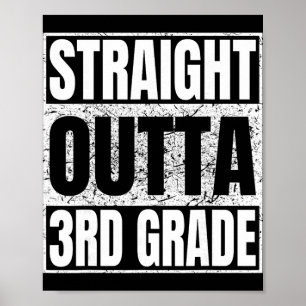 Straight Outta 3rd Grade Graduation Funny 2026 Thi Poster