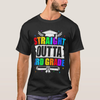 Straight Outta 3rd Grade Graduation Graduated Kid T-Shirt