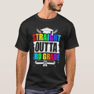 Straight Outta 3rd Grade Graduation Graduated Kid T-Shirt