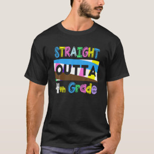 Straight Outta 4th Grade Shirt Kids 2018 Back to S