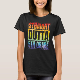 Straight Outta 5th Grade Class 2023 Graduation Fif T-Shirt