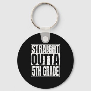 Straight outta 5th grade funny 2025 graduation key ring