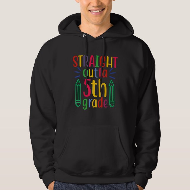 Straight Outta 5th Grade Hoodie (Front)
