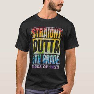 Straight Outta 5th Grade School Class Of 2024 Fift T-Shirt