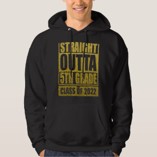 Straight Outta 5th Grade Tie Dye Great Graduation Hoodie