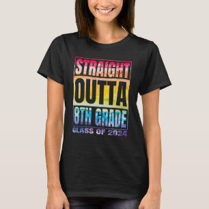Straight Outta 8th Grade Class 2024 Eighth Grade G T-Shirt