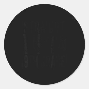 Straight outta 9th grade class 2026 graduate ninth classic round sticker