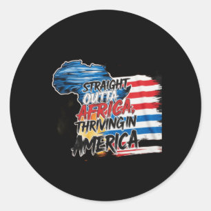Straight Outta Africa Classic Round Sticker