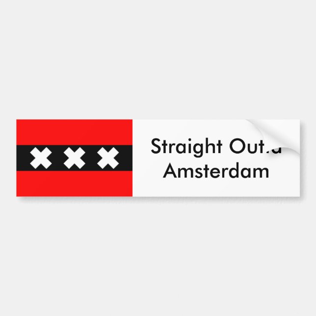 Straight Outta Amsterdam bumpersticker Bumper Sticker (Front)