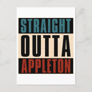 Straight Outta Appleton Wisconsin WI Postcard
