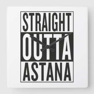 straight outta Astana Square Wall Clock