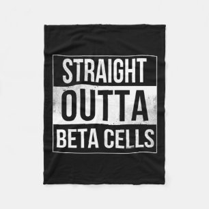 Straight Outta Beta Cells Diabetes Awareness Fleece Blanket