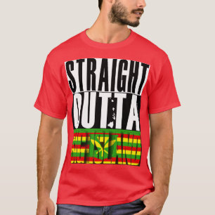 Straight Outta Big Island Hawaii Kanaka Maoli Flag T-Shirt