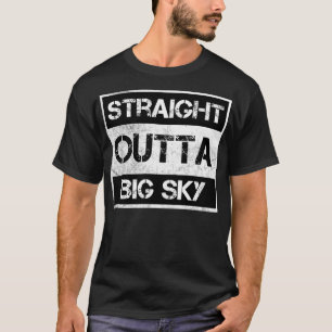 Straight Outta Big Sky Ski Resort Vintage Distress T-Shirt