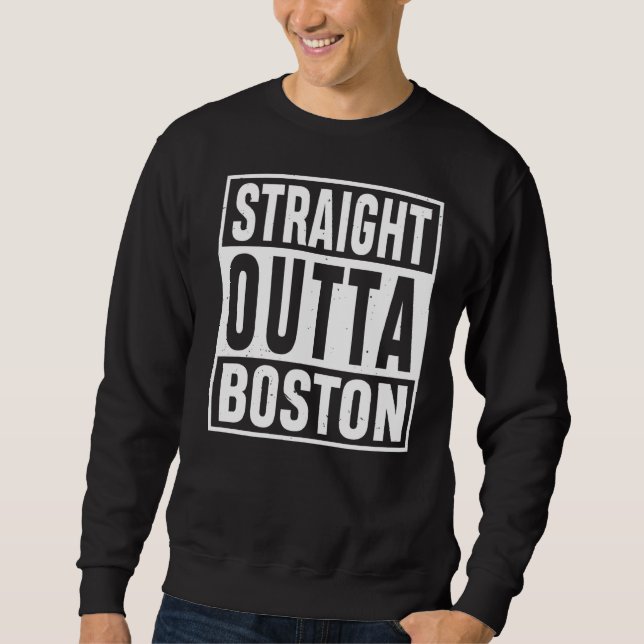 Straight Outta Boston Massachusetts Visitors Tee (Front)