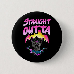 Straight Outta Chains Funny Disc Golf Player Mens 6 Cm Round Badge