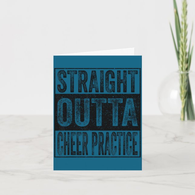 Straight outta cheer practice class of 2026 card (Front)