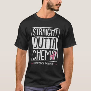 Straight Outta Chemo Breast Cancer Awareness Fight T-Shirt