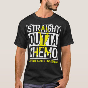 Straight Outta Chemo Gold Ribbon Childhood Cancer  T-Shirt