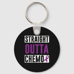 Straight Outta Chemo Pancreatic Cancer Survivor  Key Ring